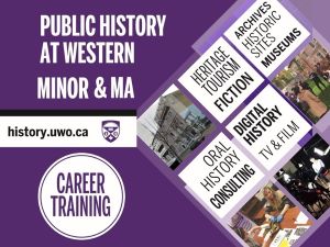 Public history at western poster featuring minor and ma